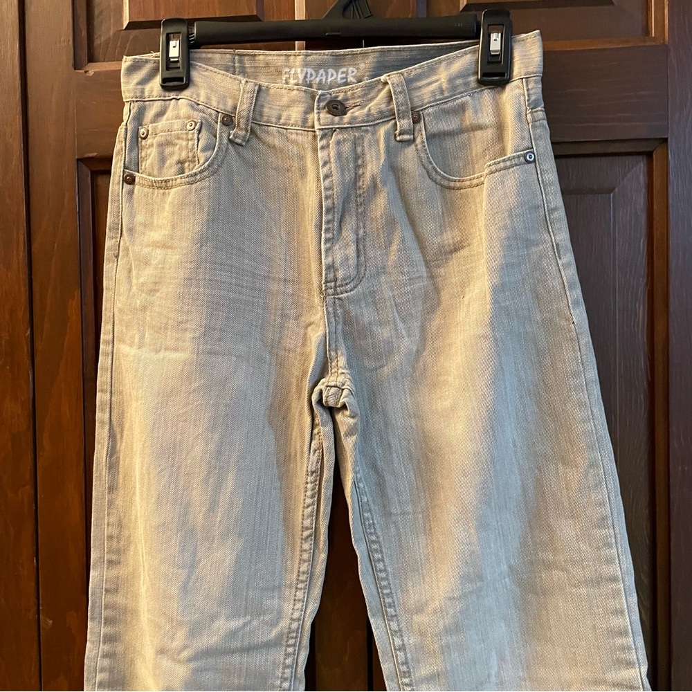 Flypaper Kids Beige Straight-Leg Jeans